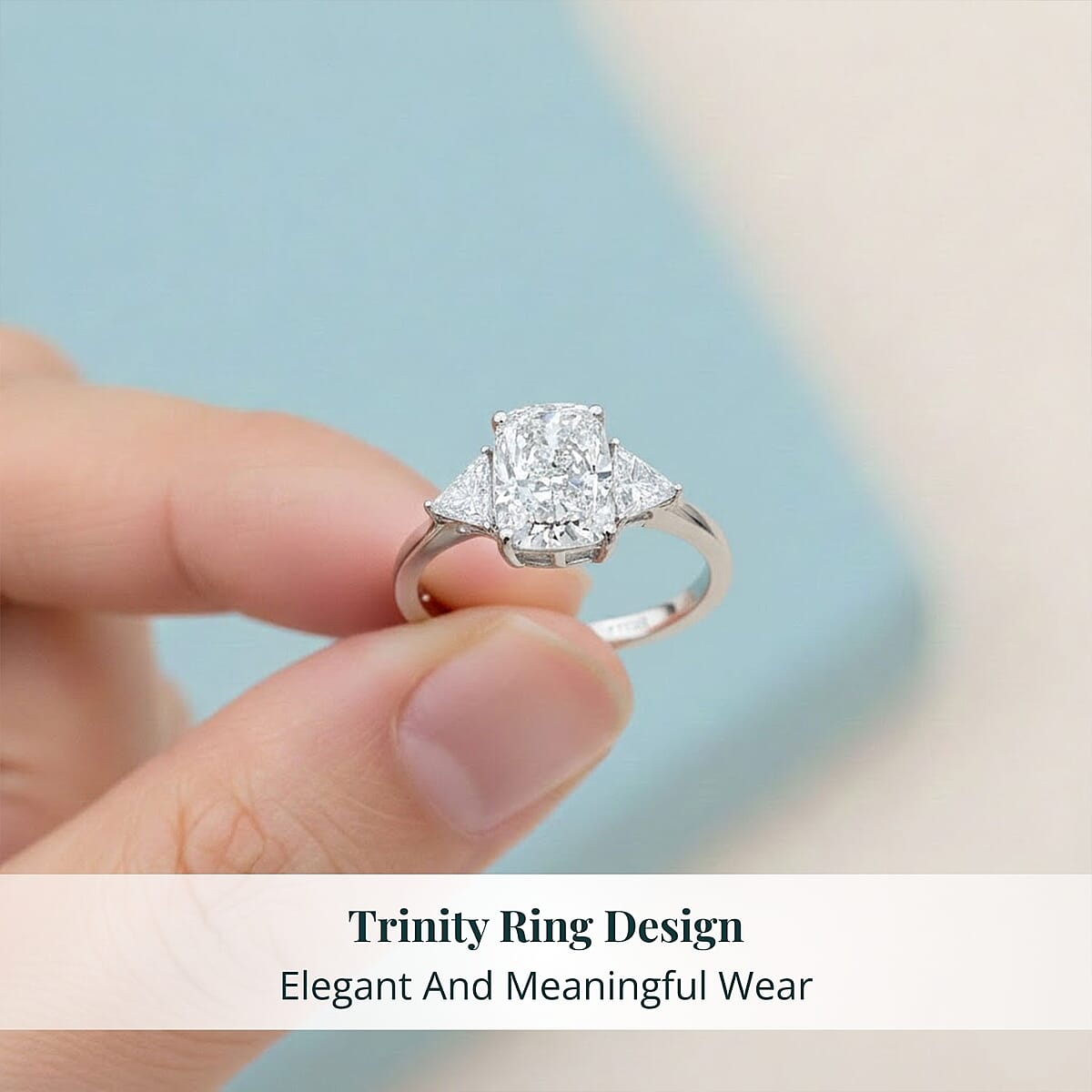 Luxuriant Lab Grown Diamond E-F VS 2.50 ctw Ring in 950 Platinum (Size 7.0) 4.26 Grams image number 5