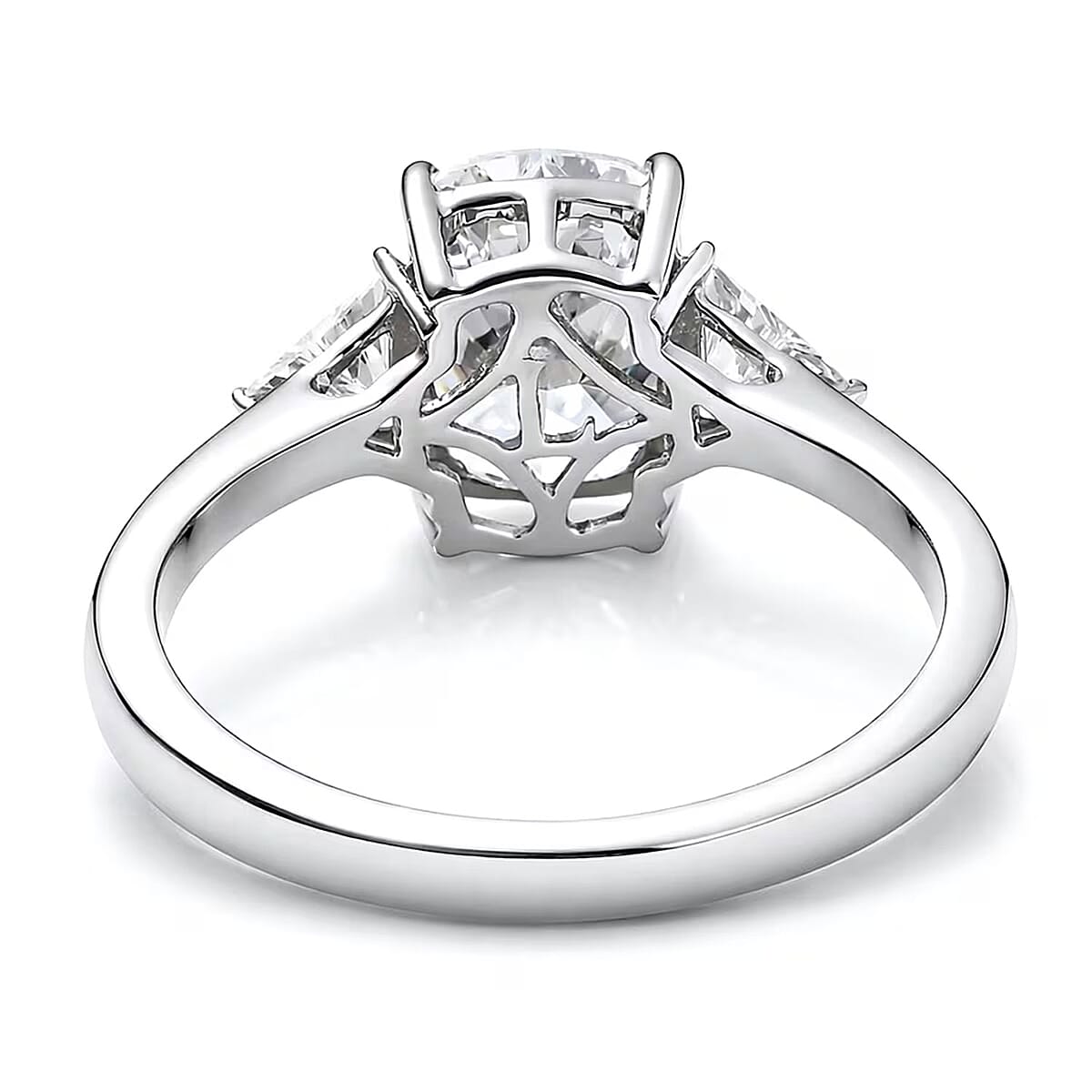 Luxuriant Lab Grown Diamond E-F VS 2.50 ctw Ring in 950 Platinum (Size 7.0) 4.26 Grams image number 7