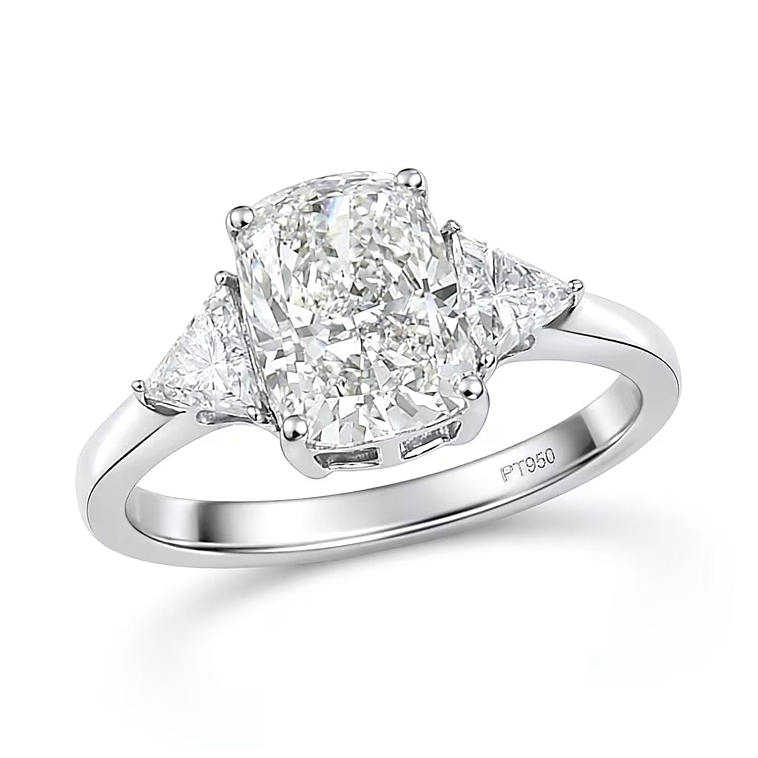 950 Platinum Luxuriant Lab Grown Diamond (E-F, VS) Ring (Size 6.0) (4.26 g) 2.50 ctw