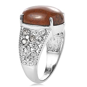 EverTrue Aqua Nueva Moss, Simulated Diamond Ring in Stainless Steel (Size 11.0) 10.75 ctw