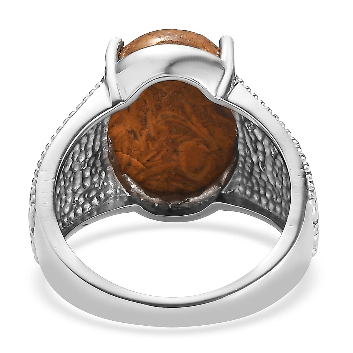 EverTrue Indian Script Stone, Simulated Diamond Ring in Stainless Steel (Size 9.0) 10.10 ctw image number 4