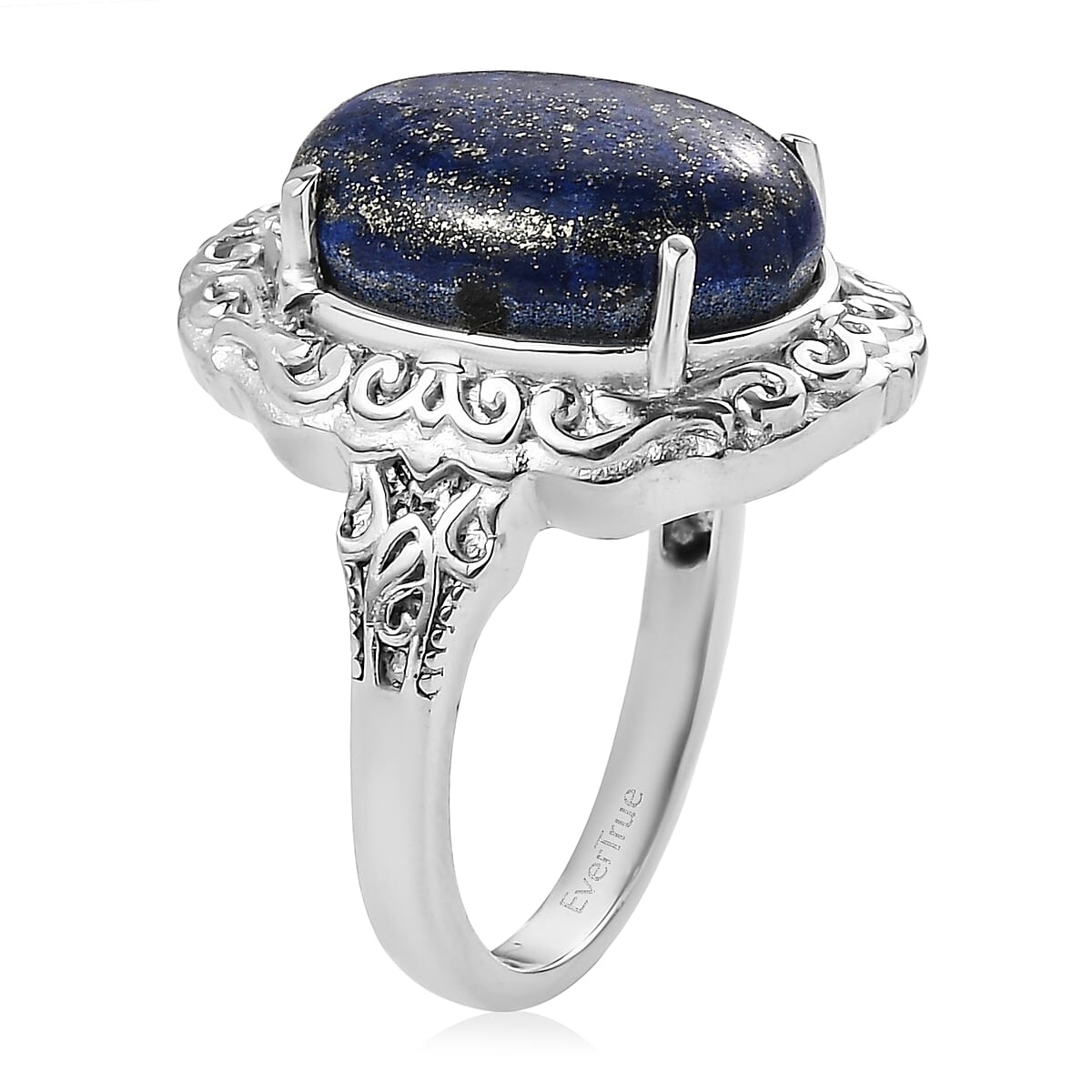 EverTrue Lapis Lazuli Ring in Stainless Steel (Size 10.0) 10.10 ctw image number 3