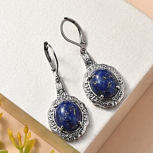 EverTrue Lapis Lazuli Earrings in Stainless Steel 11.00 ctw