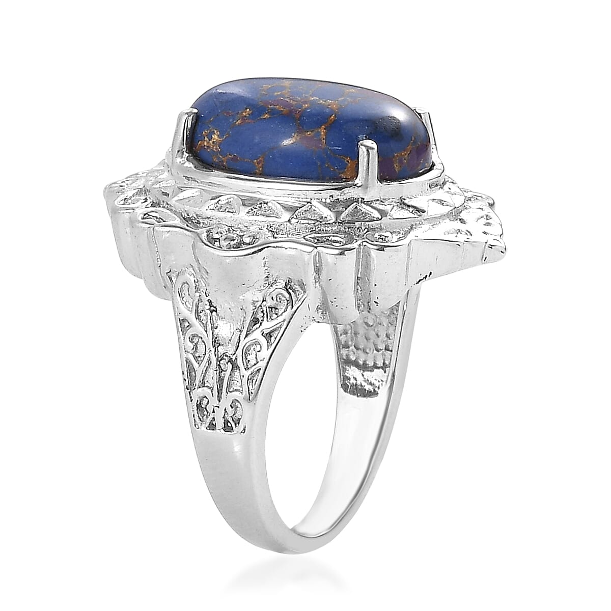 EverTrue Mojave Purple Turquoise Ring in Stainless Steel (Size 10.0) 7.60 ctw image number 3