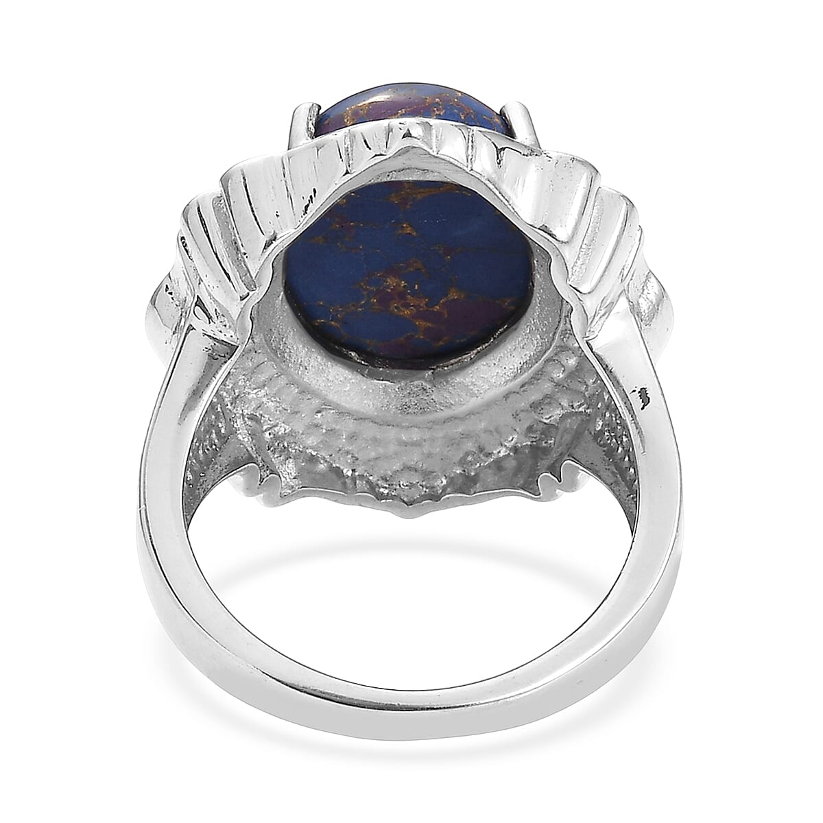 EverTrue Mojave Purple Turquoise Ring in Stainless Steel (Size 10.0) 7.60 ctw image number 4