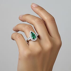 Doorbuster Certified & Appraised Rhapsody AAAA Pirineu Lagoon Tourmaline and E-F VS Diamond 1.45 ctw Ring in 950 Platinum (Size 10.0) 7 Grams