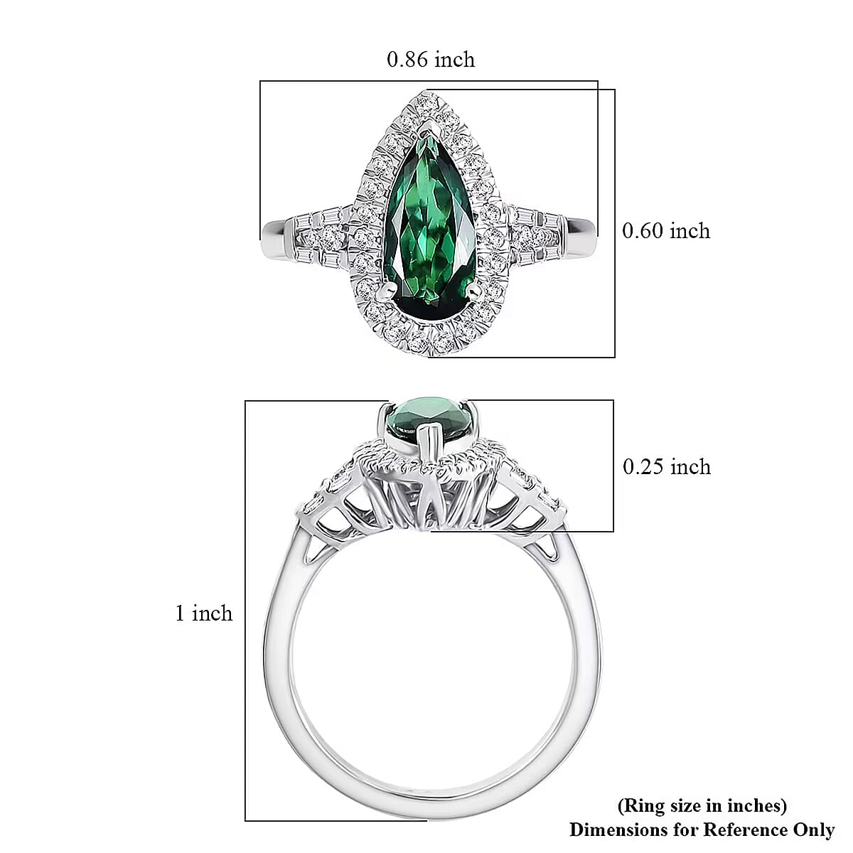  Certified & Appraised Rhapsody AAAA Pirineu Lagoon Tourmaline and E-F VS Diamond 1.45 ctw Ring in 950 Platinum (Size 10.5) 7 Grams image number 5