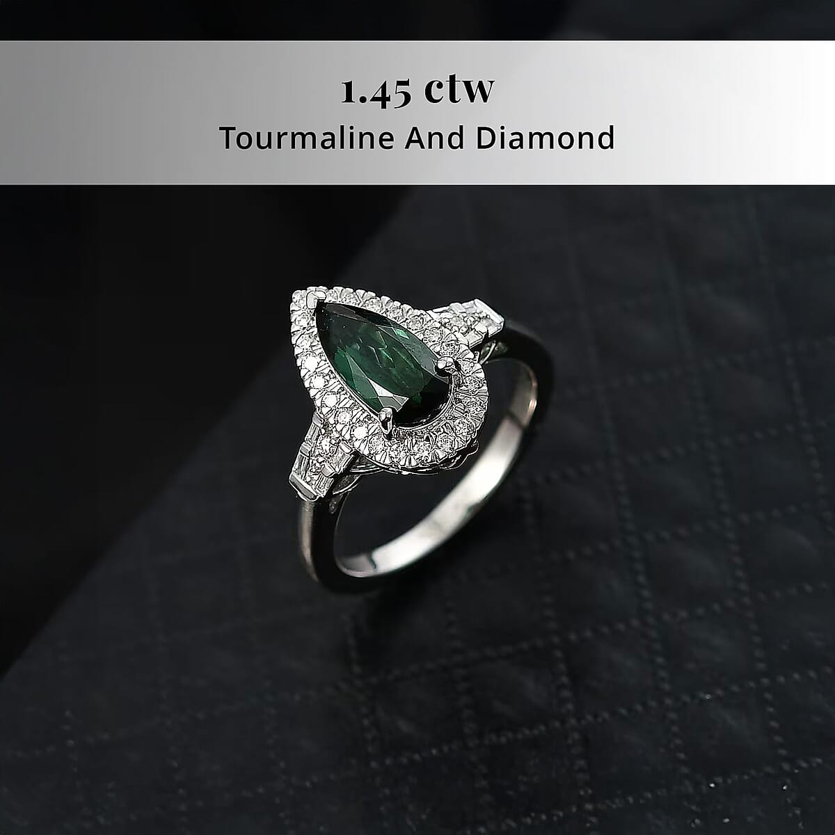  Certified & Appraised Rhapsody AAAA Pirineu Lagoon Tourmaline and E-F VS Diamond 1.45 ctw Ring in 950 Platinum (Size 7.0) 7 Grams image number 2