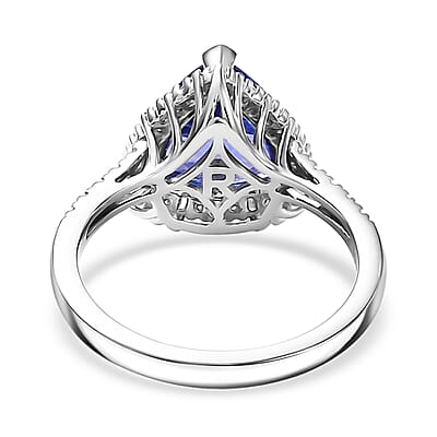 Certified & Appraised Rhapsody AAAA Tanzanite and E-F VS Diamond 3.54 ctw Ring in 950 Platinum (Size 10.0) 5.77 Grams