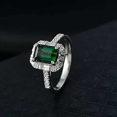 Rhapsody AAAA Santa Rosa Tourmaline, Diamond Ring in 950 Platinum 2.51 ctw (Size 10.0)
