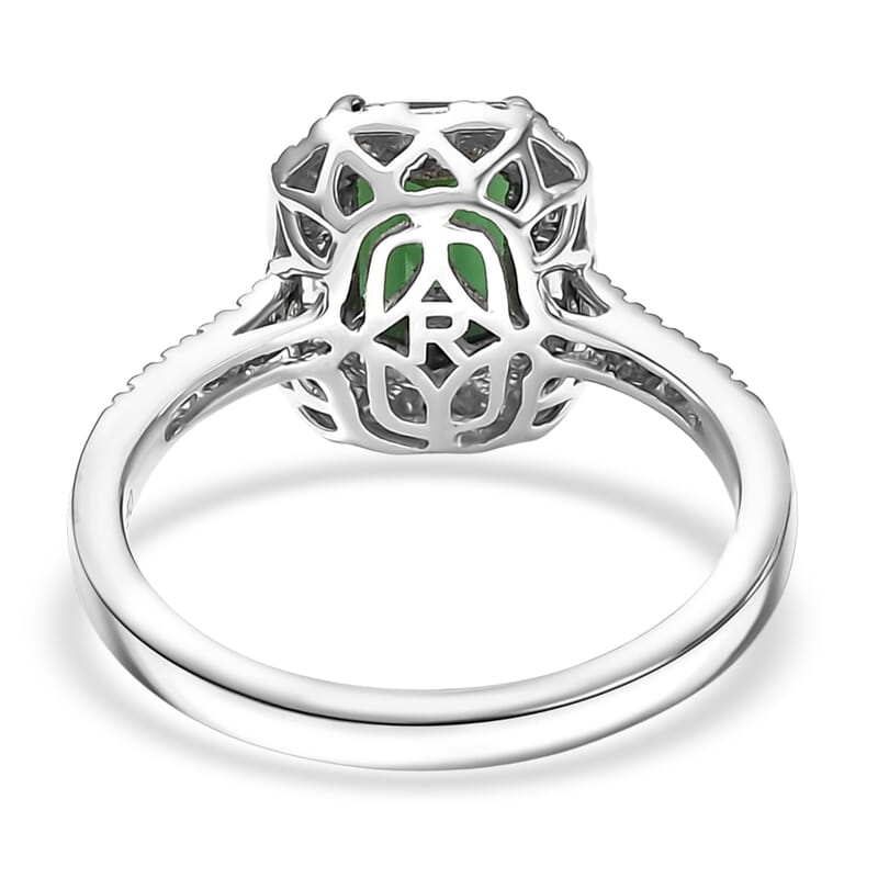 Rhapsody AAAA Santa Rosa Tourmaline, Diamond Ring in 950 Platinum 2.51 ctw (Size 10.0)