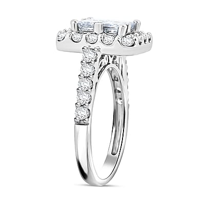 Diamond G SI 4.00 ctw Ring in 10K White Gold (Size 11.0) 4.80 Grams