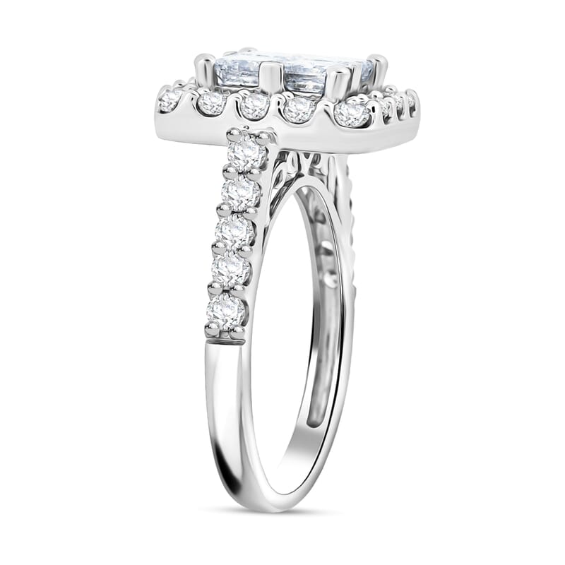 Diamond G SI 4.00 ctw Ring in 10K White Gold (Size 5.0) 4.80 Grams