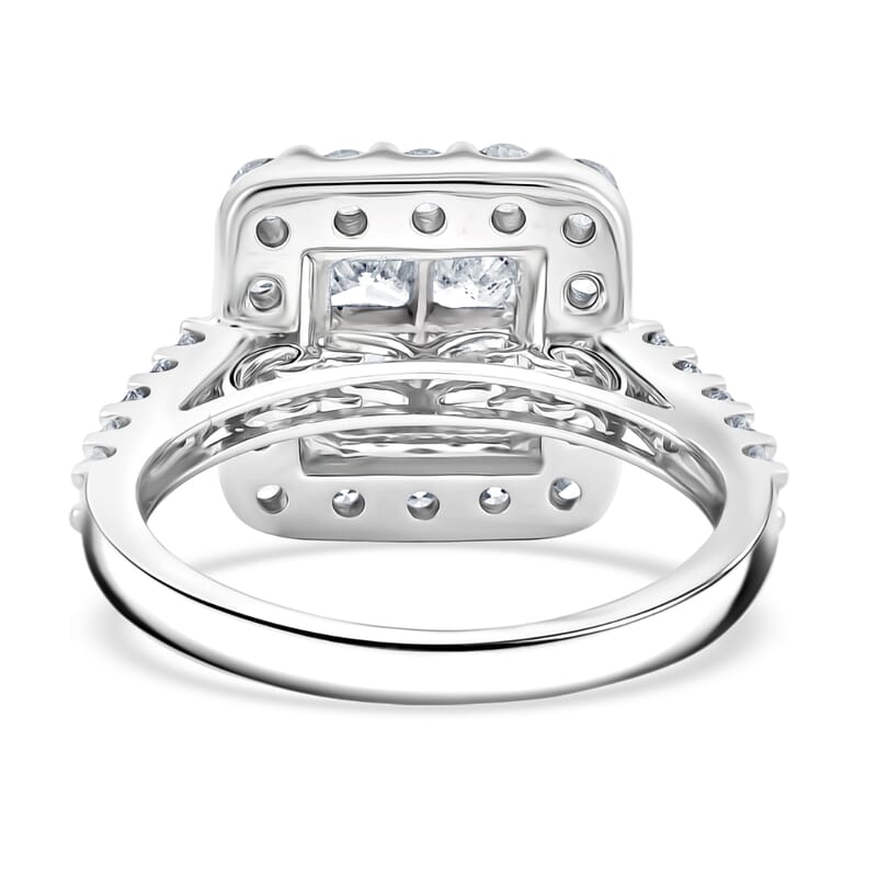 Diamond G SI 4.00 ctw Ring in 10K White Gold (Size 5.0) 4.80 Grams