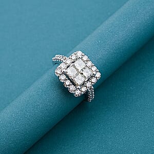 Diamond G SI 4.00 ctw Ring in 10K White Gold (Size 7.0) 4.80 Grams