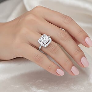 Diamond G SI 4.00 ctw Ring in 10K White Gold (Size 8.0) 4.80 Grams