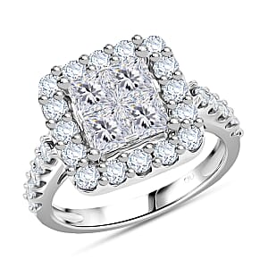 Diamond G SI 4.00 ctw Ring in 10K White Gold (Size 8.5) 4.80 Grams