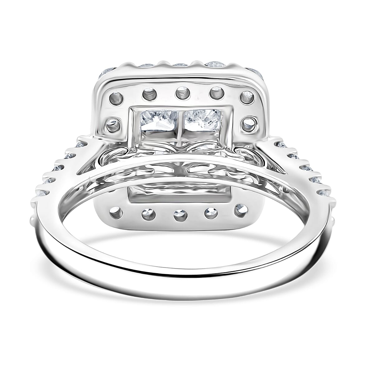 Diamond G SI 4.00 ctw Ring in 10K White Gold (Size 8.5) 4.80 Grams image number 4