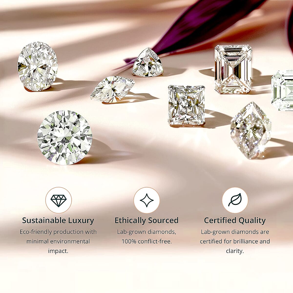 Certified & Appraised AAA Jenipapo Andalusite and Luxuriant Lab Grown Diamond VS 2.60 ctw Ring in 10K White Gold (Size 7.0) image number 7