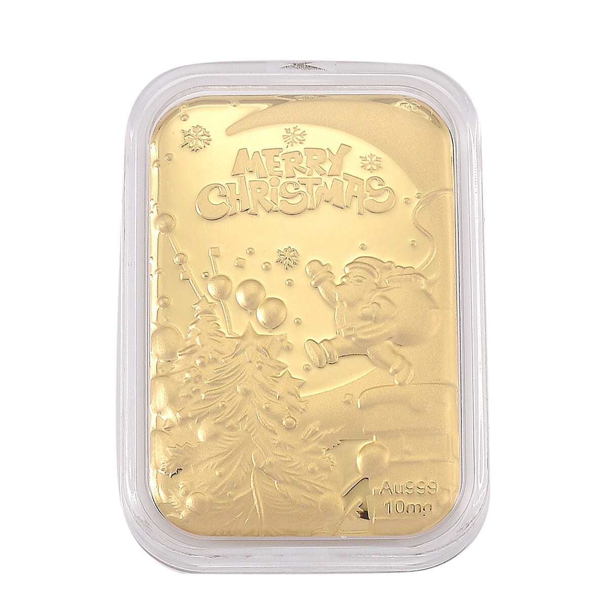 24K Golden Merry Christmas Emboss Sheet (31x45.5mm) 10mg image number 0