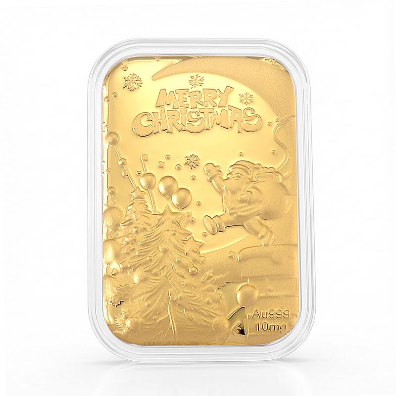 24K Golden Merry Christmas Emboss Sheet (31x45.5mm) 10mg