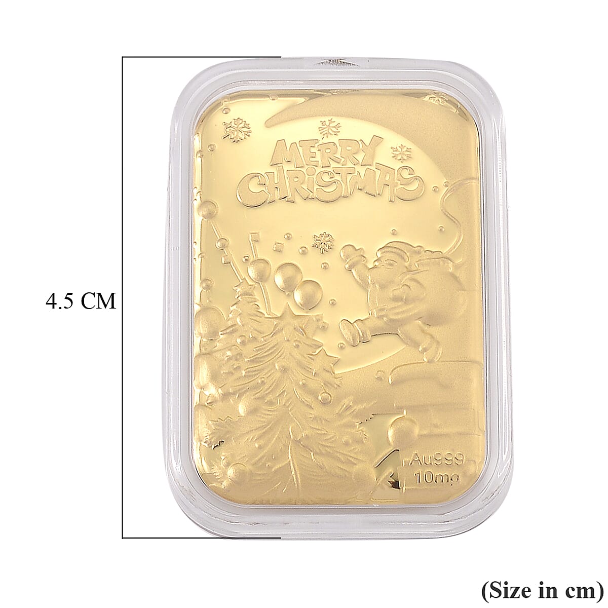 24K Golden Merry Christmas Emboss Sheet (31x45.5mm) 10mg image number 4