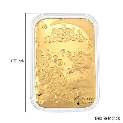 24K Golden Merry Christmas Emboss Sheet (31x45.5mm) 10mg
