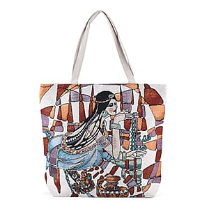 La Marey Multi Color Girl Design Tote Bag