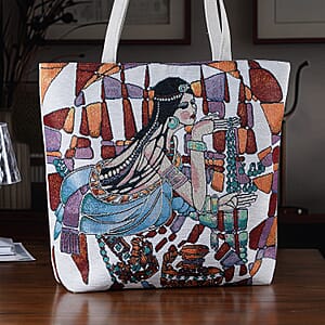 La Marey Multi Color Girl Design Tote Bag