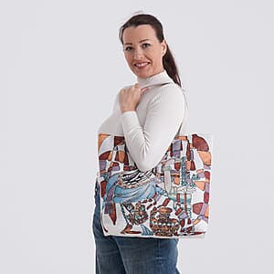 La Marey Multi Color Girl Design Tote Bag