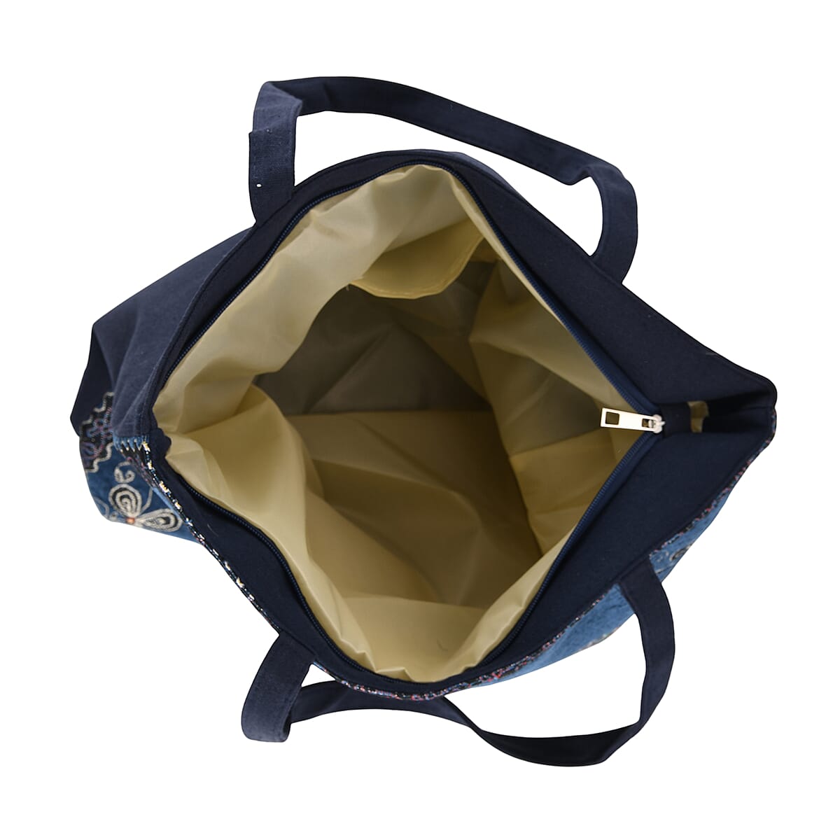 La Marey Blue Elephant Design Tote Bag image number 5