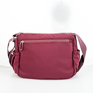 La Marey Dark Purple Nylon Crossbody Bag