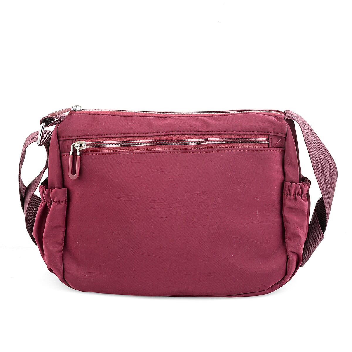 La Marey Dark Purple Nylon Crossbody Bag image number 4