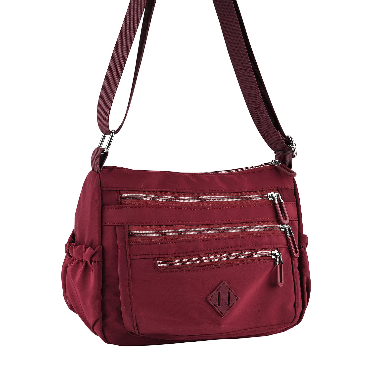 La Marey Dark Purple Nylon Crossbody Bag
