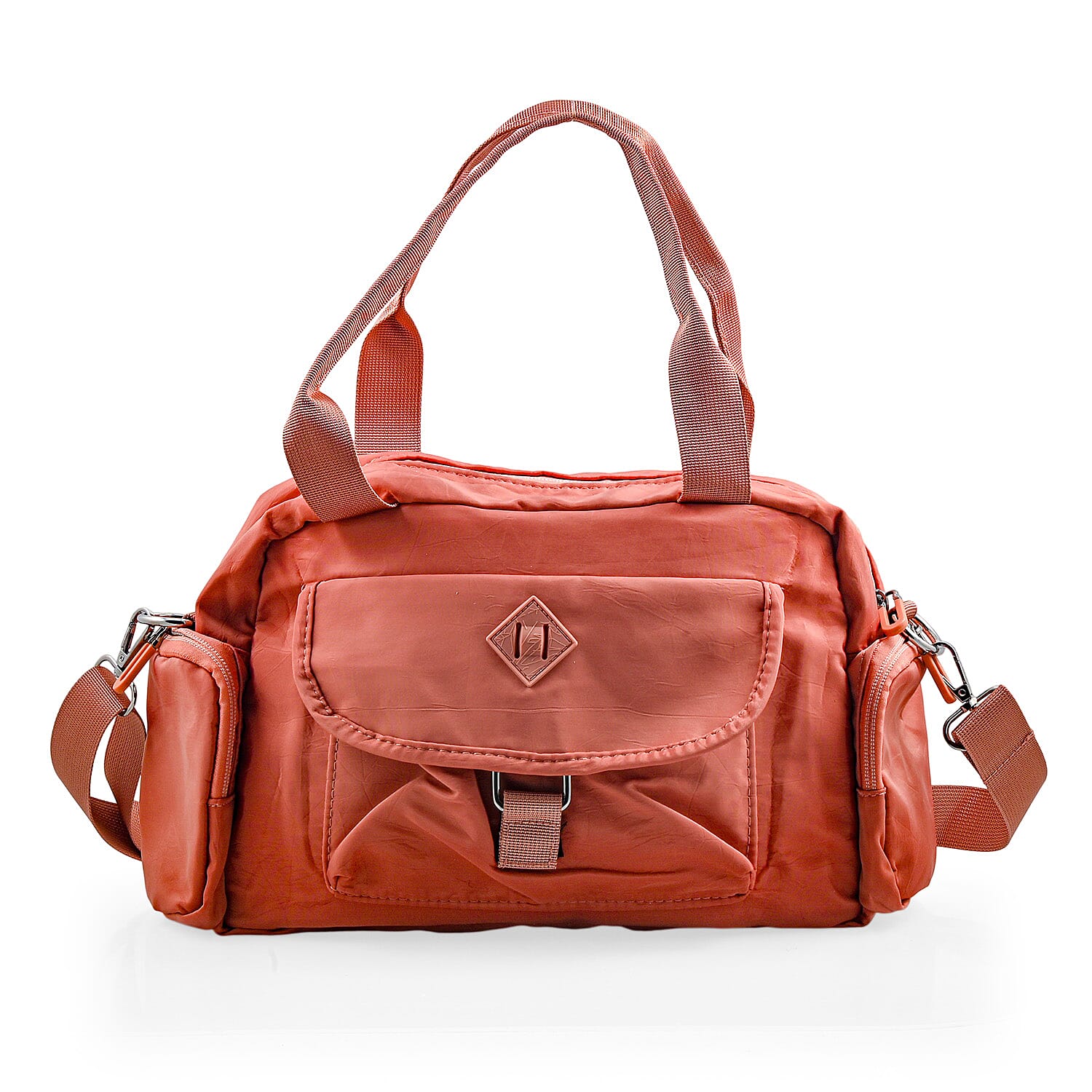 La Marey Pink Nylon Crossbody Bag with Shoulder Strap
