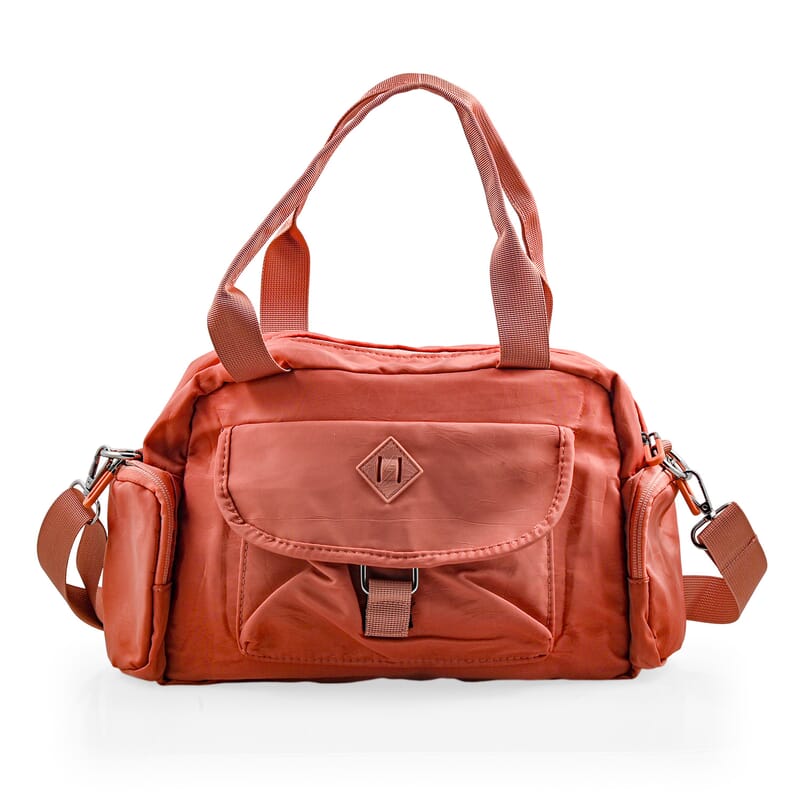 La Marey Pink Nylon Crossbody Bag with Shoulder Strap