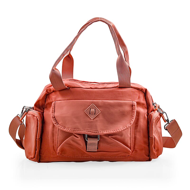La Marey Pink Nylon Crossbody Bag with Shoulder Strap