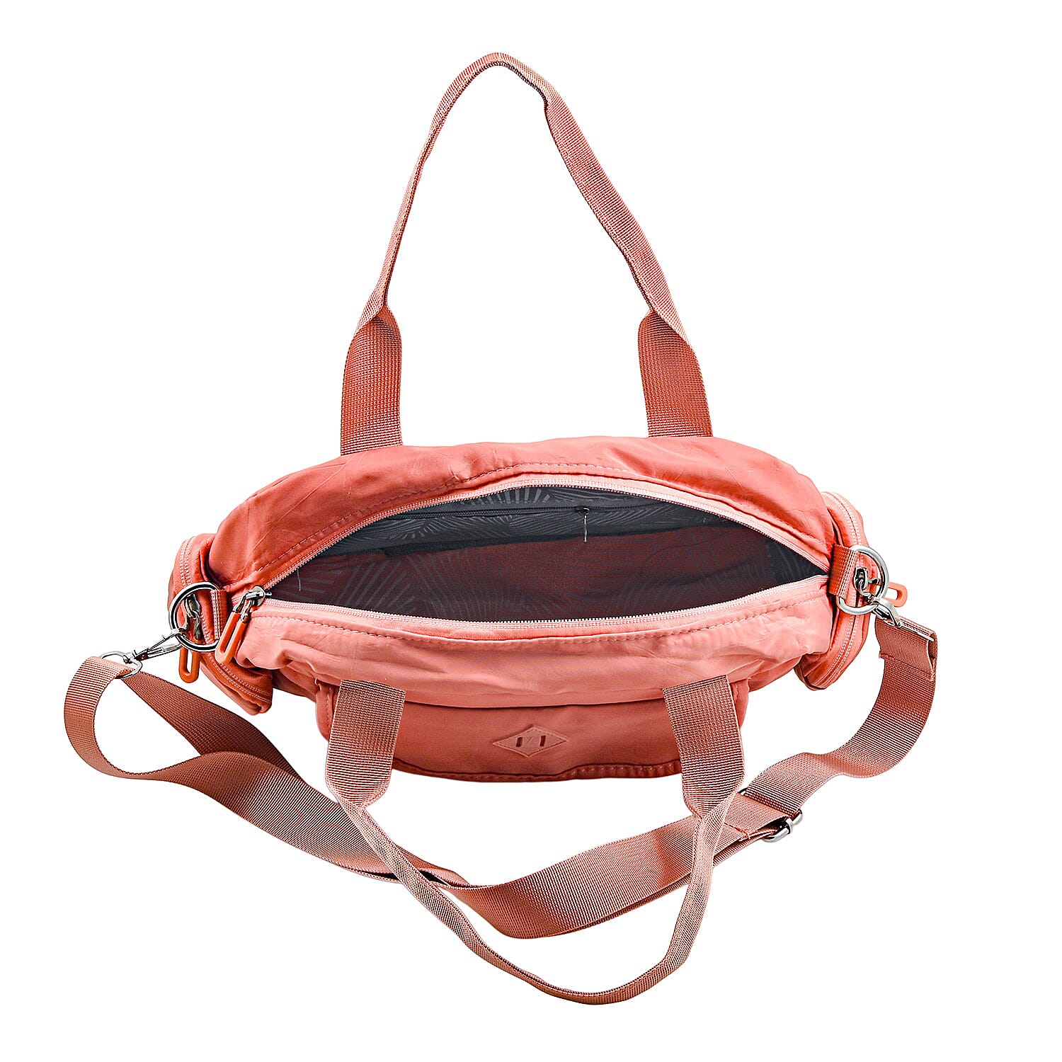 La Marey Pink Nylon Crossbody Bag with Shoulder Strap