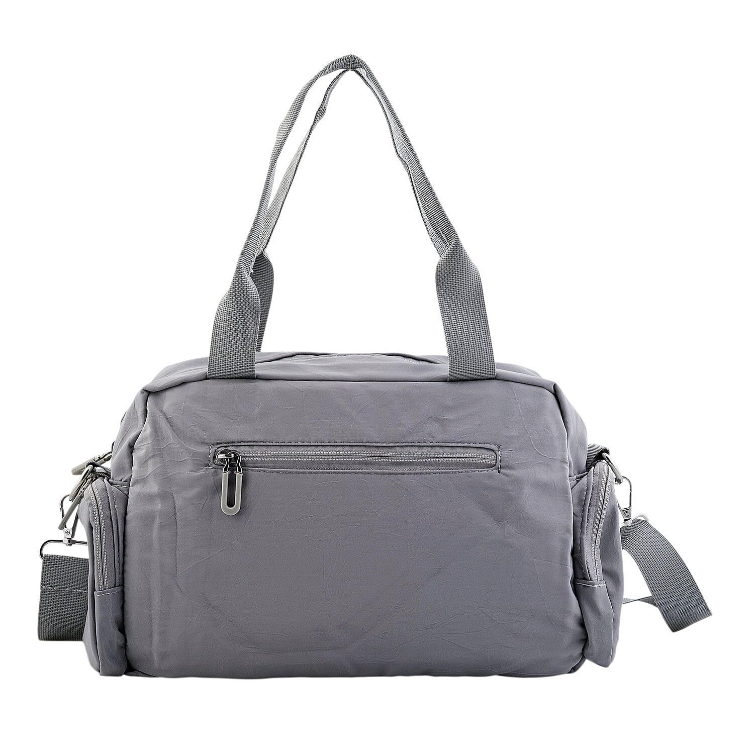 La Marey Gray Nylon Crossbody Bag with Shoulder Strap