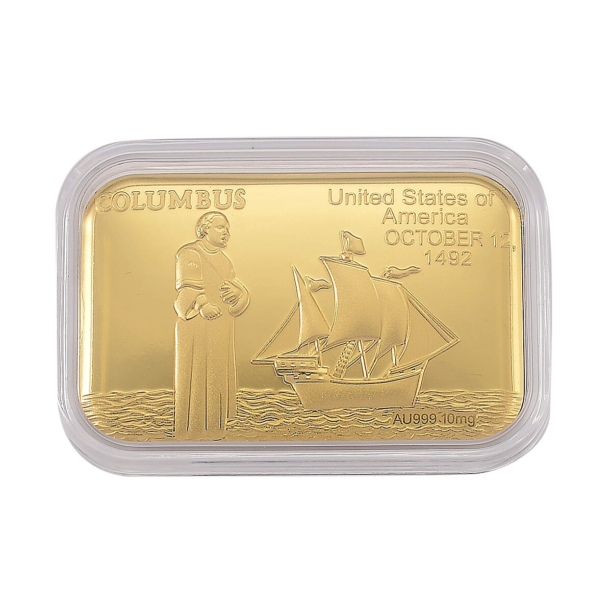 Doorbuster 24K Golden Traveling by Legend Columbus Emboss Sheet (31x45.5mm) 10mg image number 0