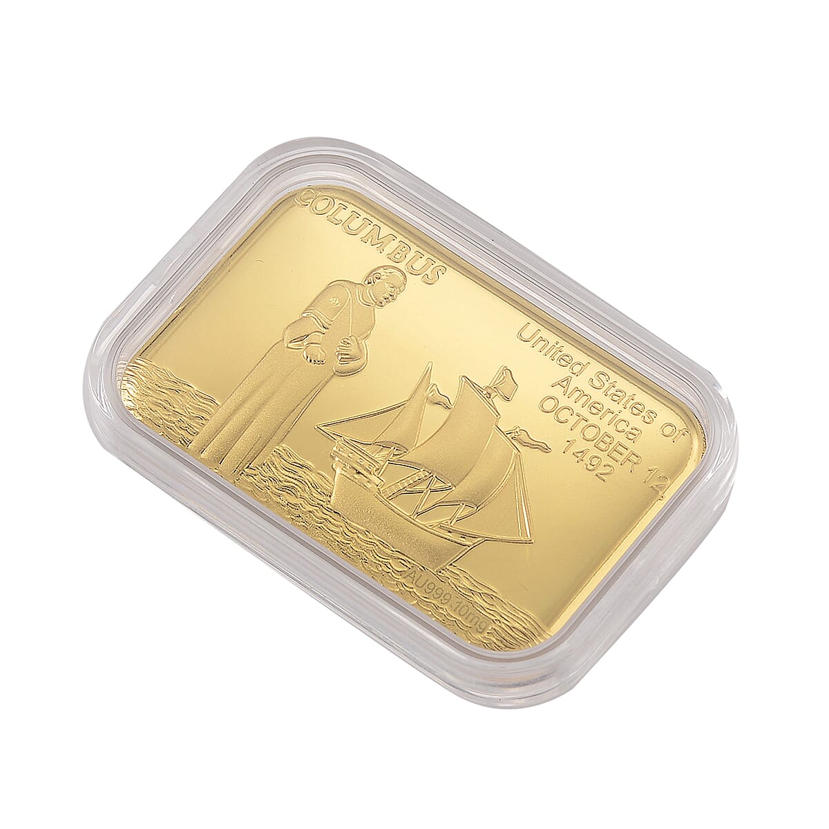 Doorbuster 24K Golden Traveling by Legend Columbus Emboss Sheet (31x45.5mm) 10mg image number 2