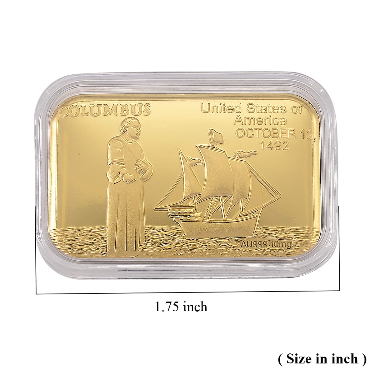 Doorbuster 24K Golden Traveling by Legend Columbus Emboss Sheet (31x45.5mm) 10mg image number 4