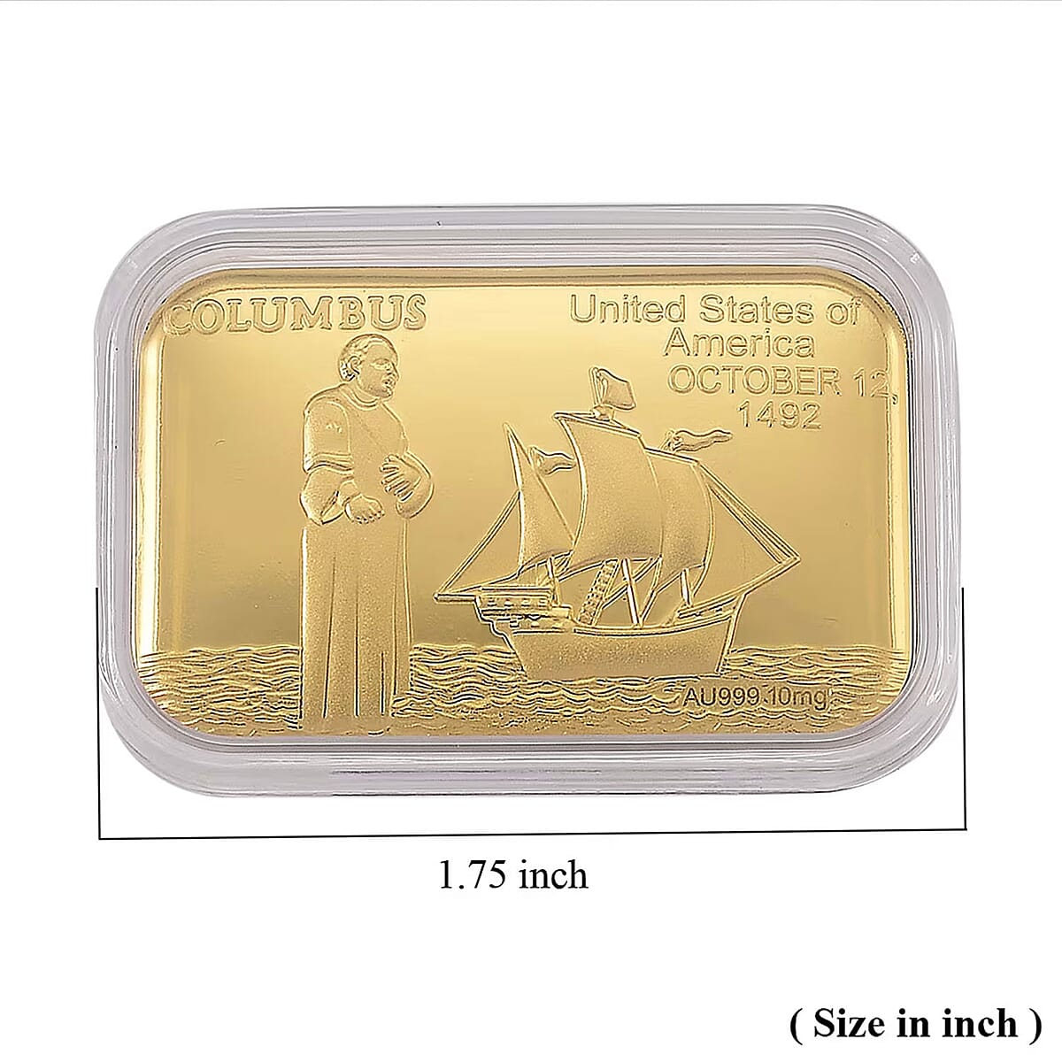  24K Golden Traveling by Legend Columbus Emboss Sheet (31x45.5mm) 10mg image number 5