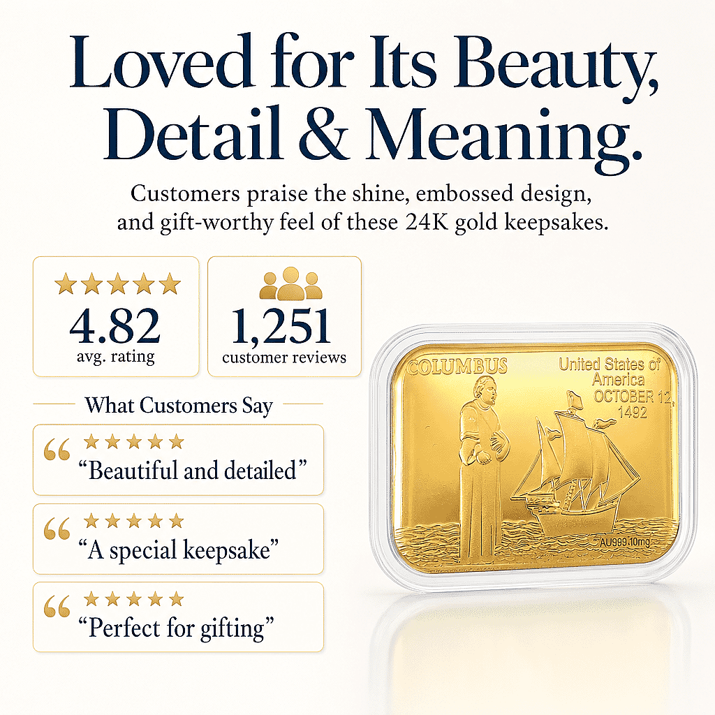 Columbus 24k Gold Embossed Sheet 10mg