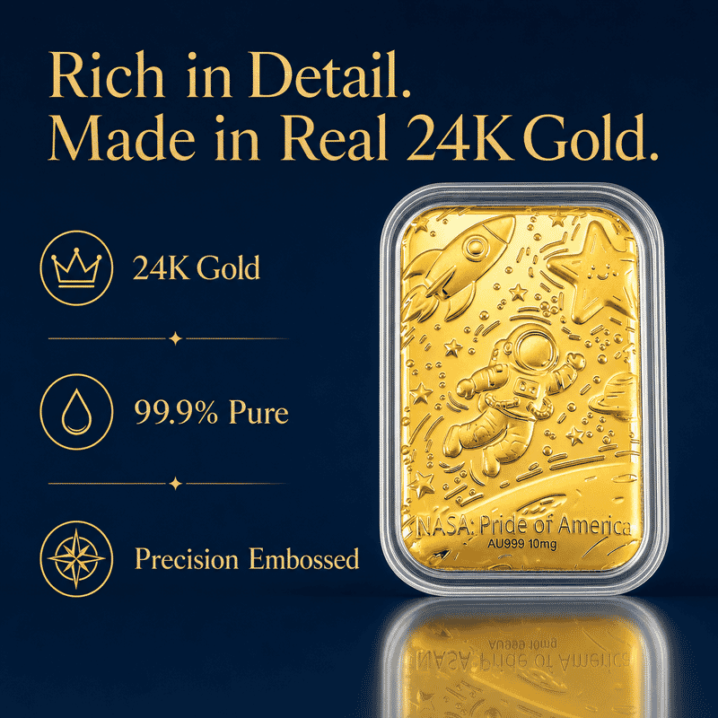 NASA 24k Gold Embossed Sheet 10mg