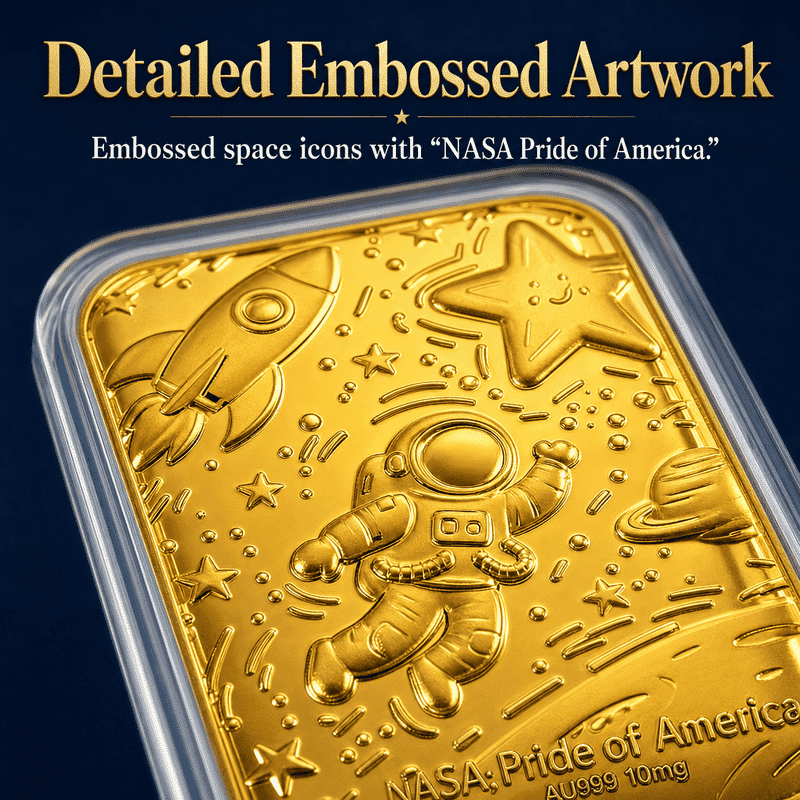 NASA 24k Gold Embossed Sheet 10mg