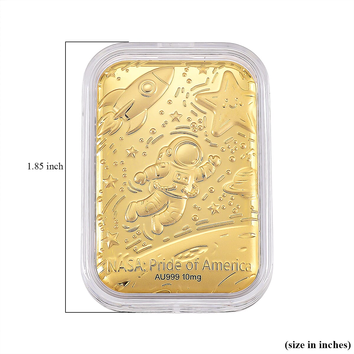 Doorbuster 24K Golden Pride of NASA Embossed Sheet 31x45.5mm 10mg image number 4