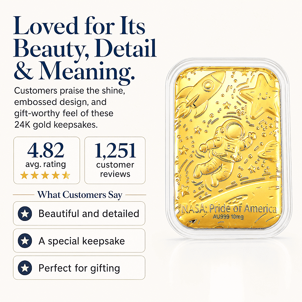 NASA 24k Gold Embossed Sheet 10mg