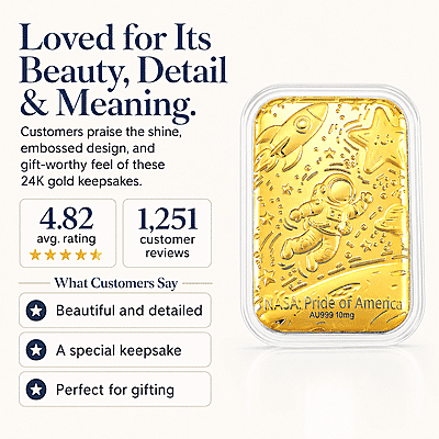 NASA 24k Gold Embossed Sheet 10mg