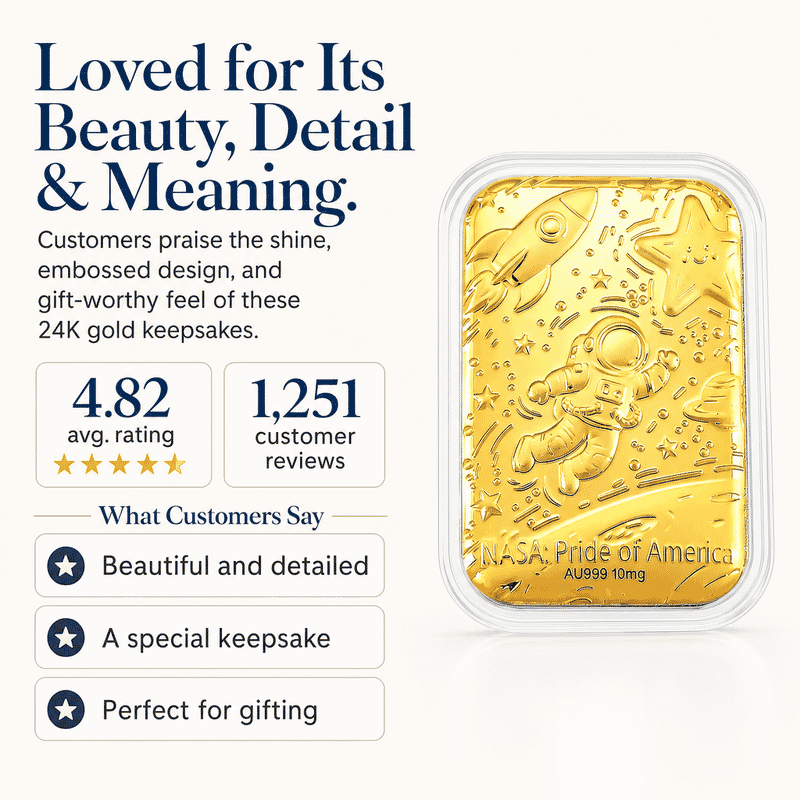 NASA 24k Gold Embossed Sheet 10mg